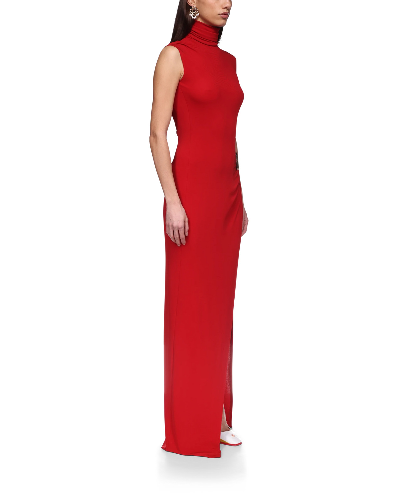 Sleeveless Side Split Column Dress - 5