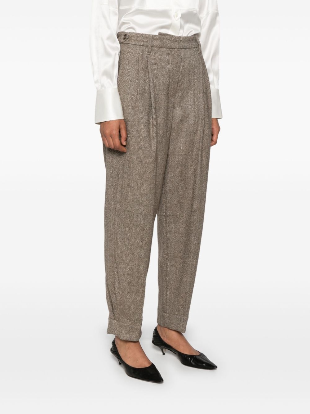 herringbone trousers - 3