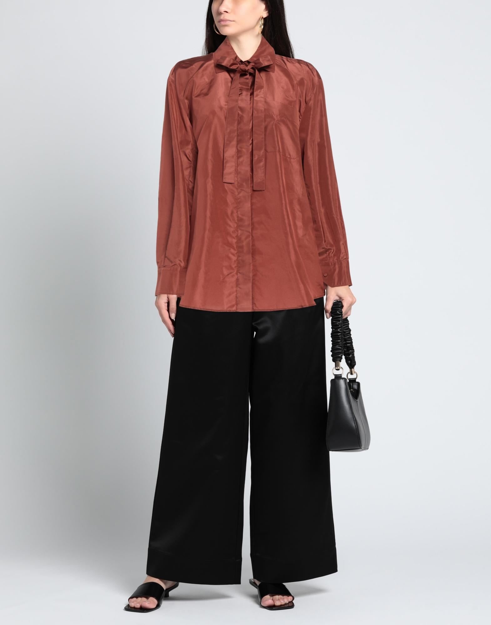 Rust Women's Silk Shirts & Blouses - 2