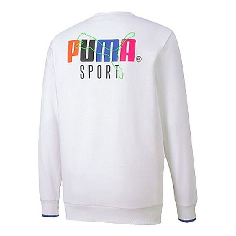 PUMA PUMA Casual Sports Running Round Neck Pullover Long Sleeves White 598134-02 outlook