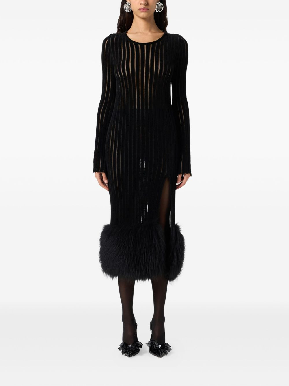 ribbed midi dress - 3