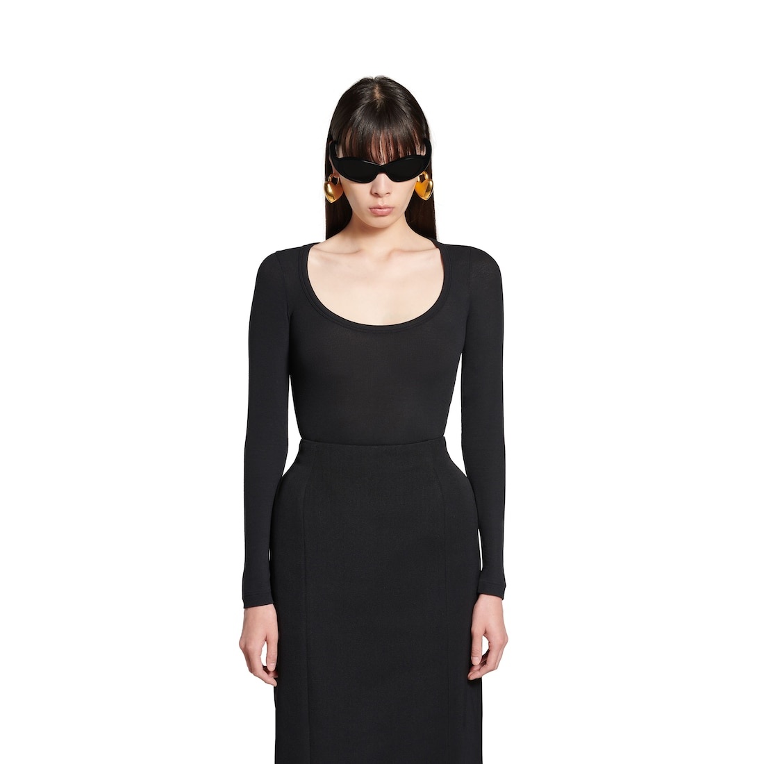 Women's Bb Garderobe Décolleté Top in Black - 5