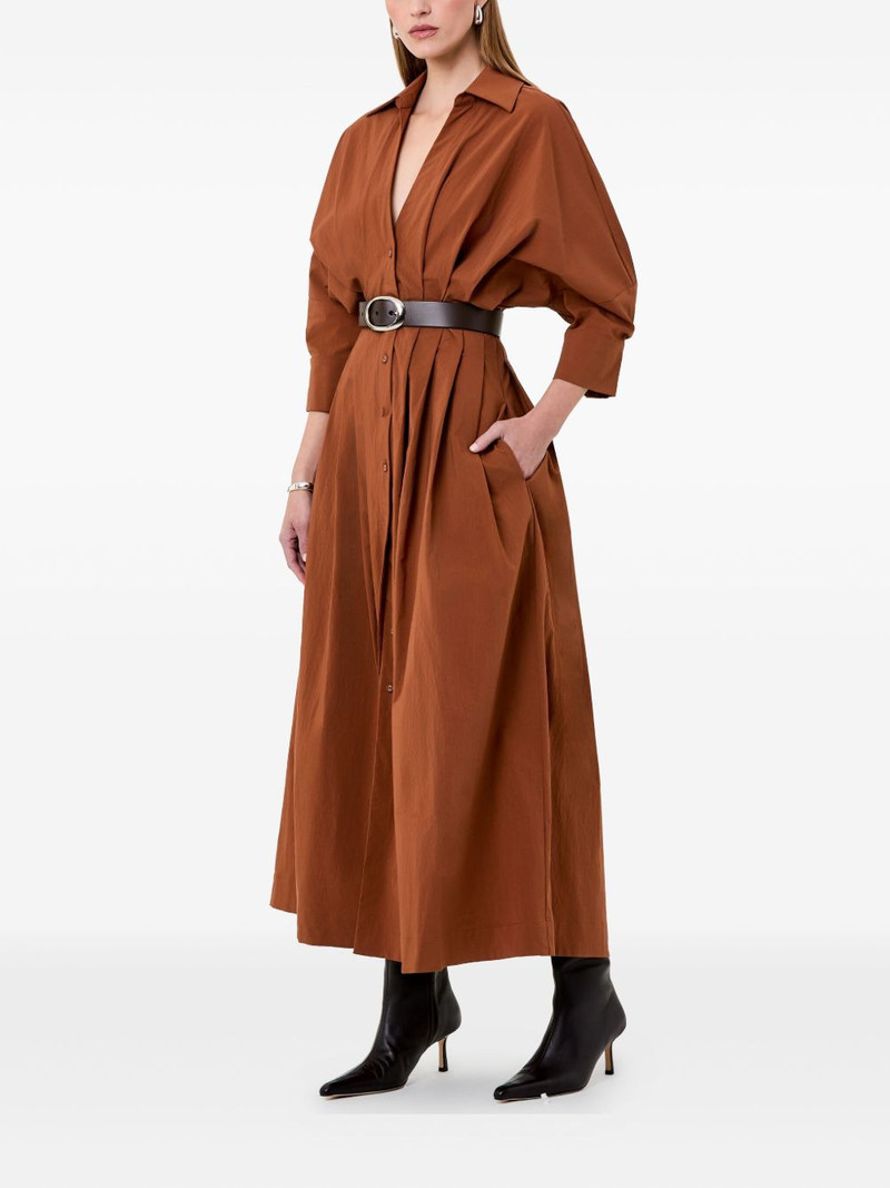 Lanae pleated button-front midi dress 3