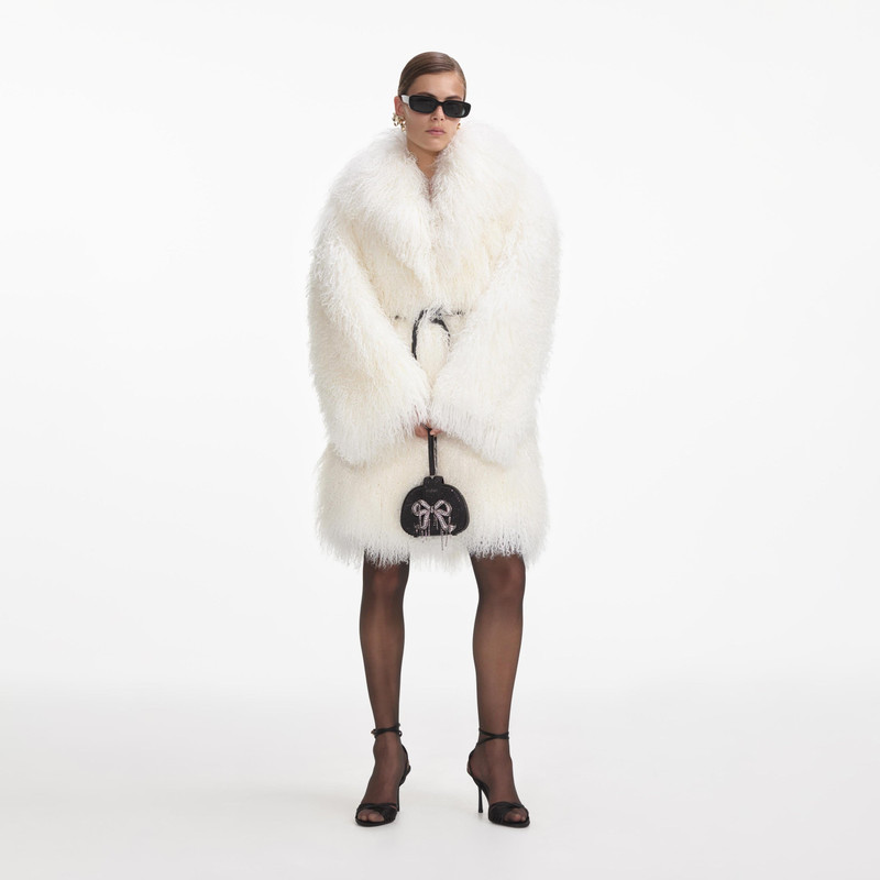 Cream Shearling Coat 4