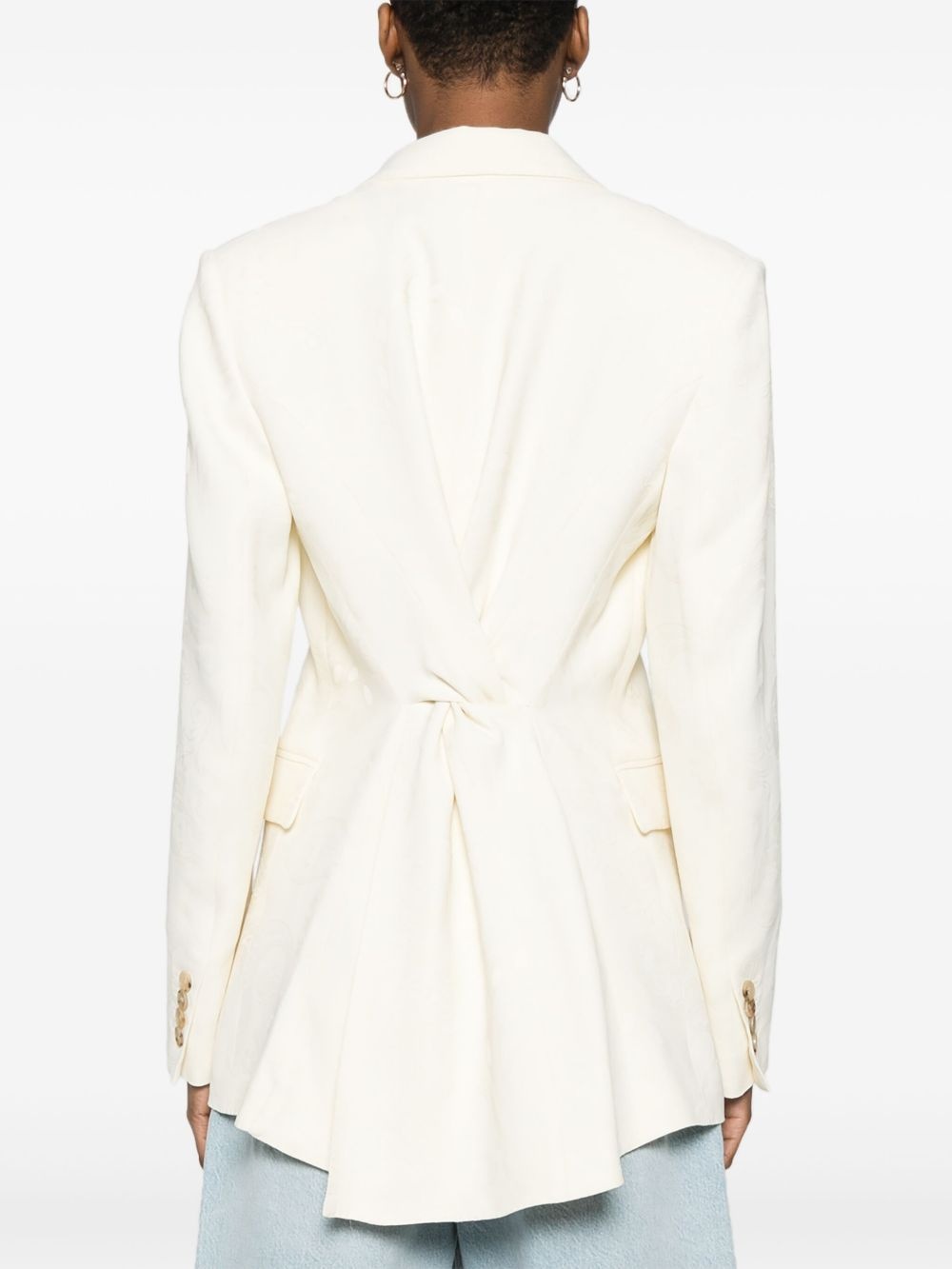 paisley-jacquard blazer - 4