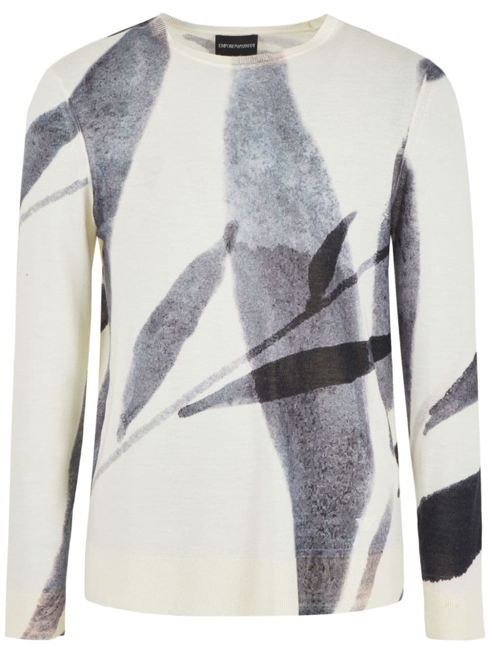 graphic-print wool jumper - 1