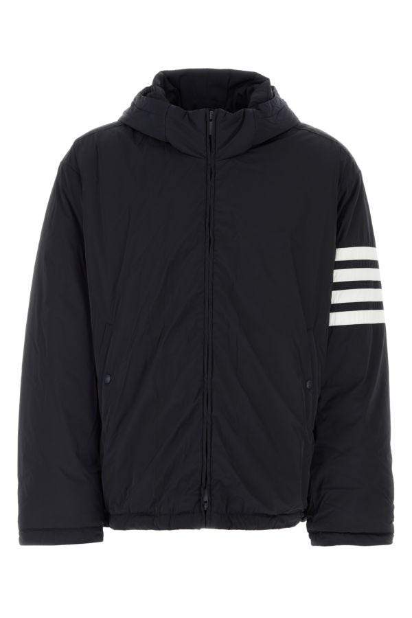 ダウンジャケット THOM BROWNE Midnight Blue Polyester Down Jacket Thom Browne Navy Blue Polyester Down Jacket | italist