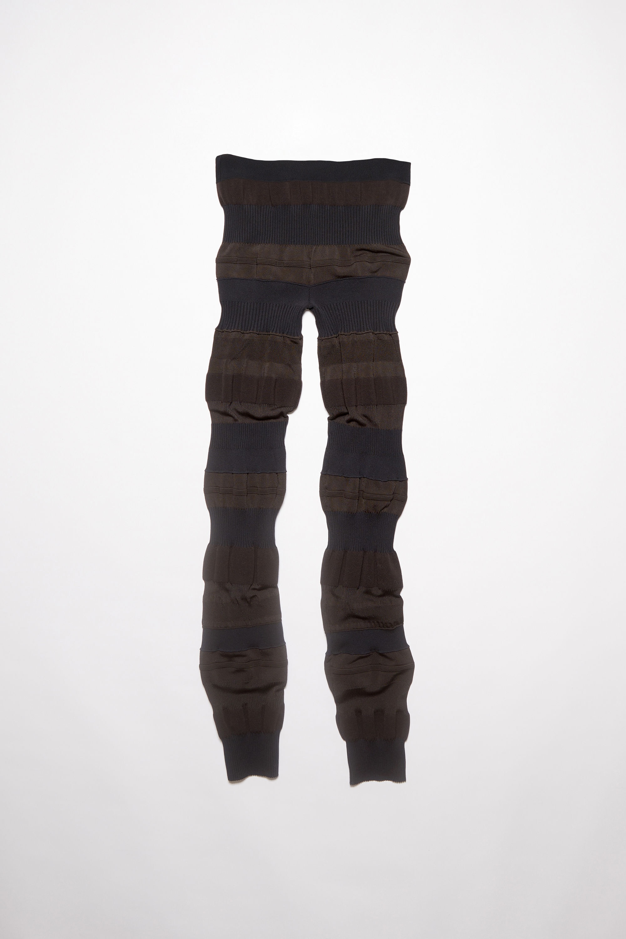 Textured rib trousers - Black - 1