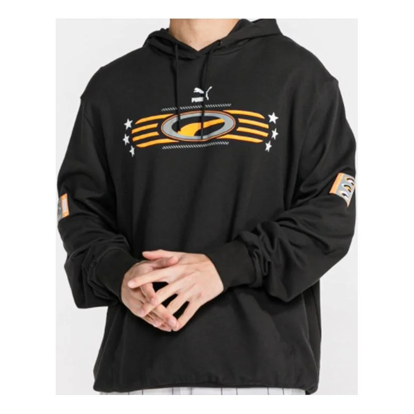 PUMA Creative Pattern Casual Sports hooded Long Sleeves Black 579519-01 - 1
