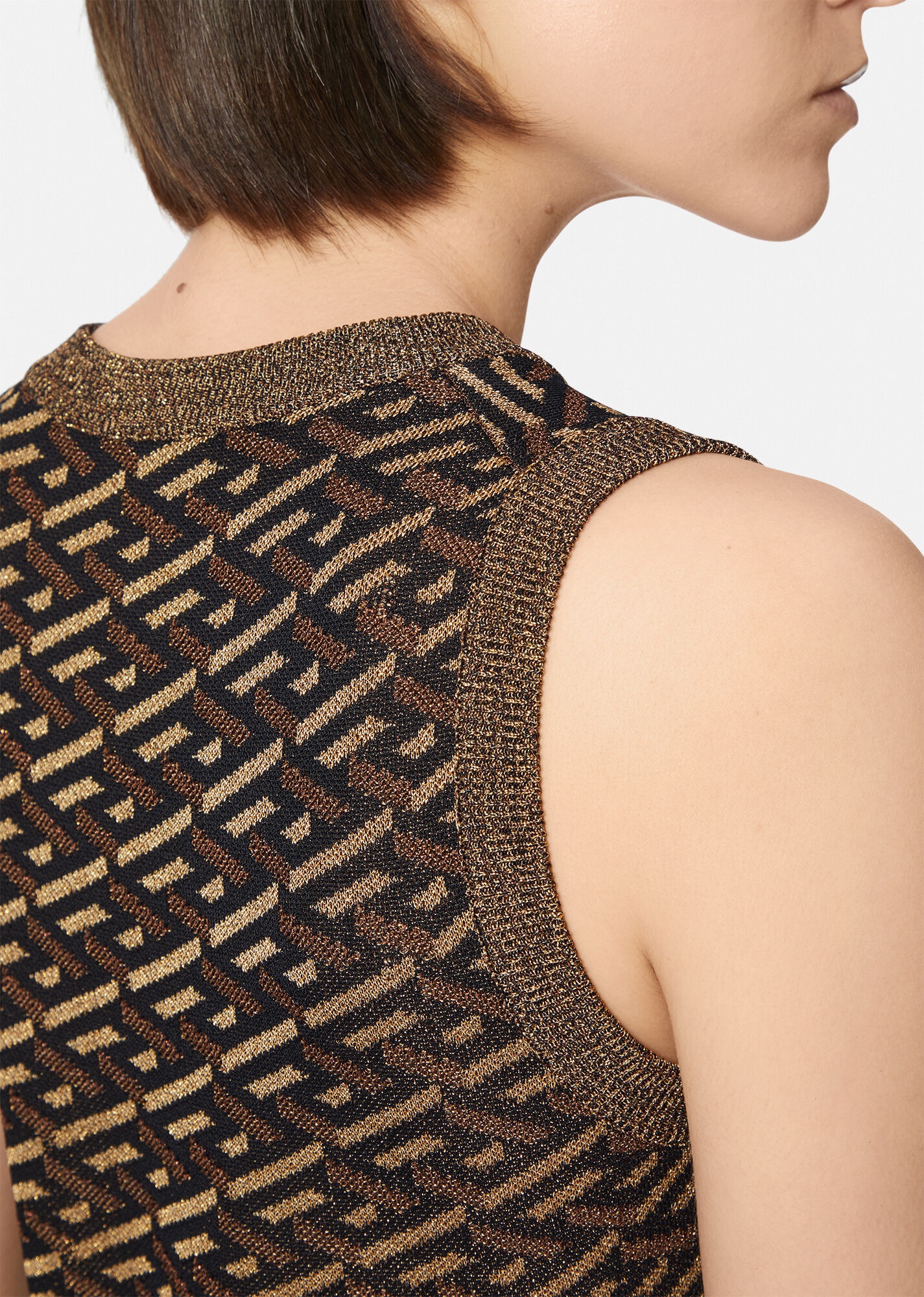 La Greca Metallic Jacquard Vest - 5