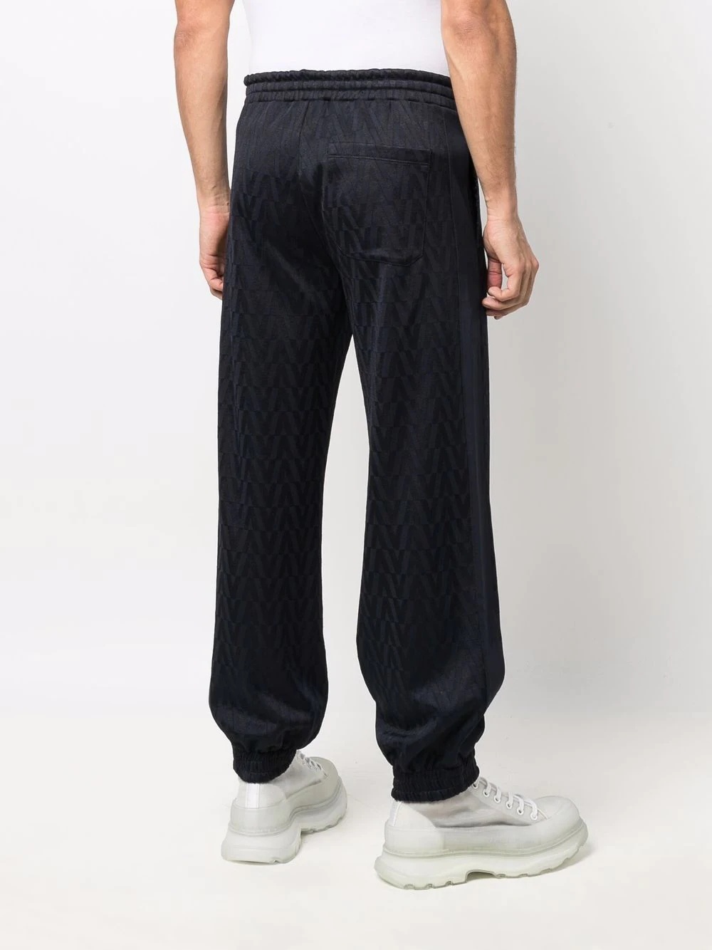 Optical Valentino jacquard track pants - 4