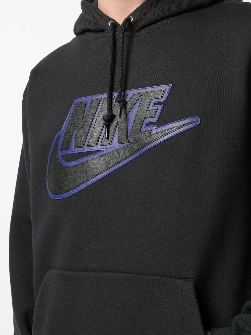 x Nike leather applique hoodie - 5