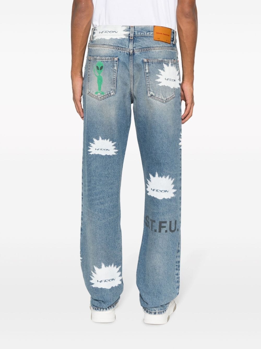 logo-print straight-leg jeans - 4