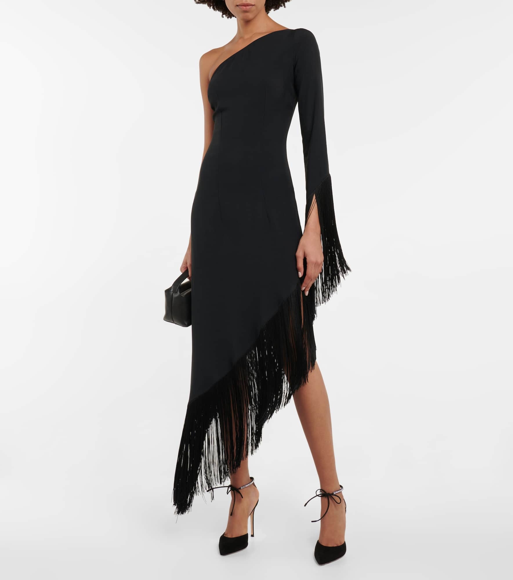 Aventador fringed one-shoulder midi dress - 2