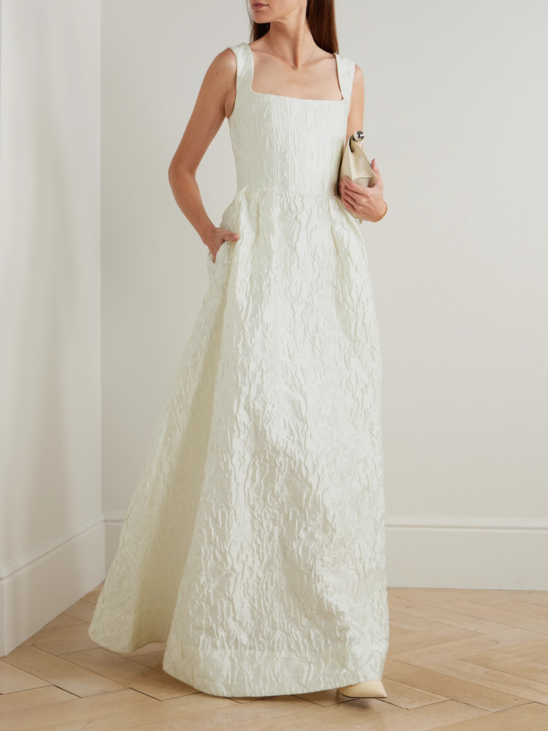 REBECCA VALLANCE Vanilla Dreams Cloqué Gown outlook