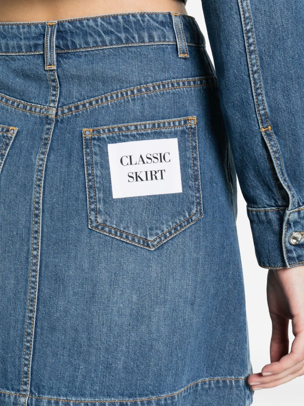 A-line denim miniskirt - 5