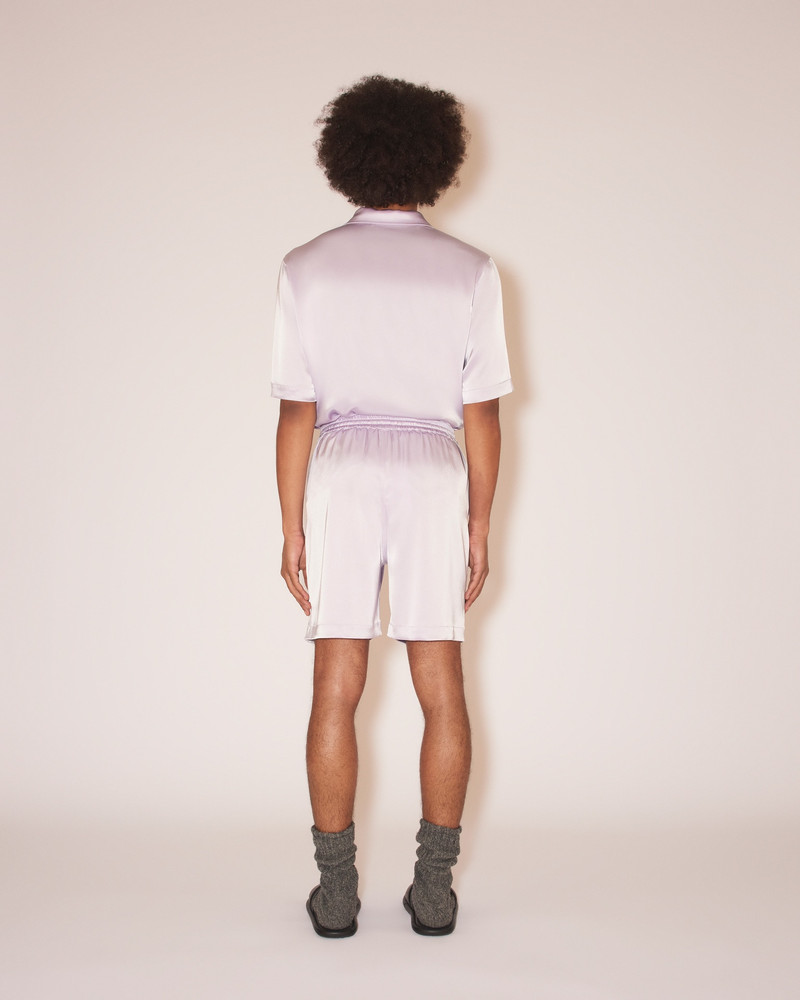 MIK - Slip-satin short sleeve shirt - Purple 5