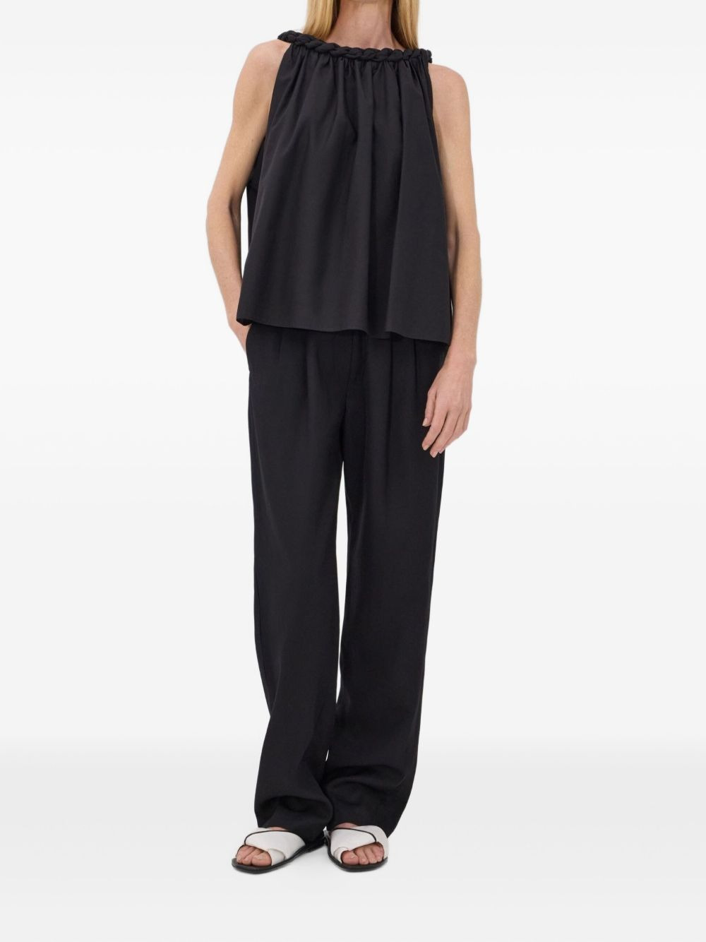 Garino twisted-neck gathered top - 2