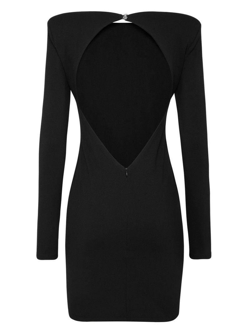 PHILIPP PLEIN crystal-embellished logo minidress outlook