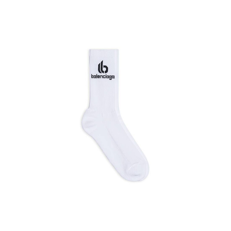 Men's Double B Socks in White 1