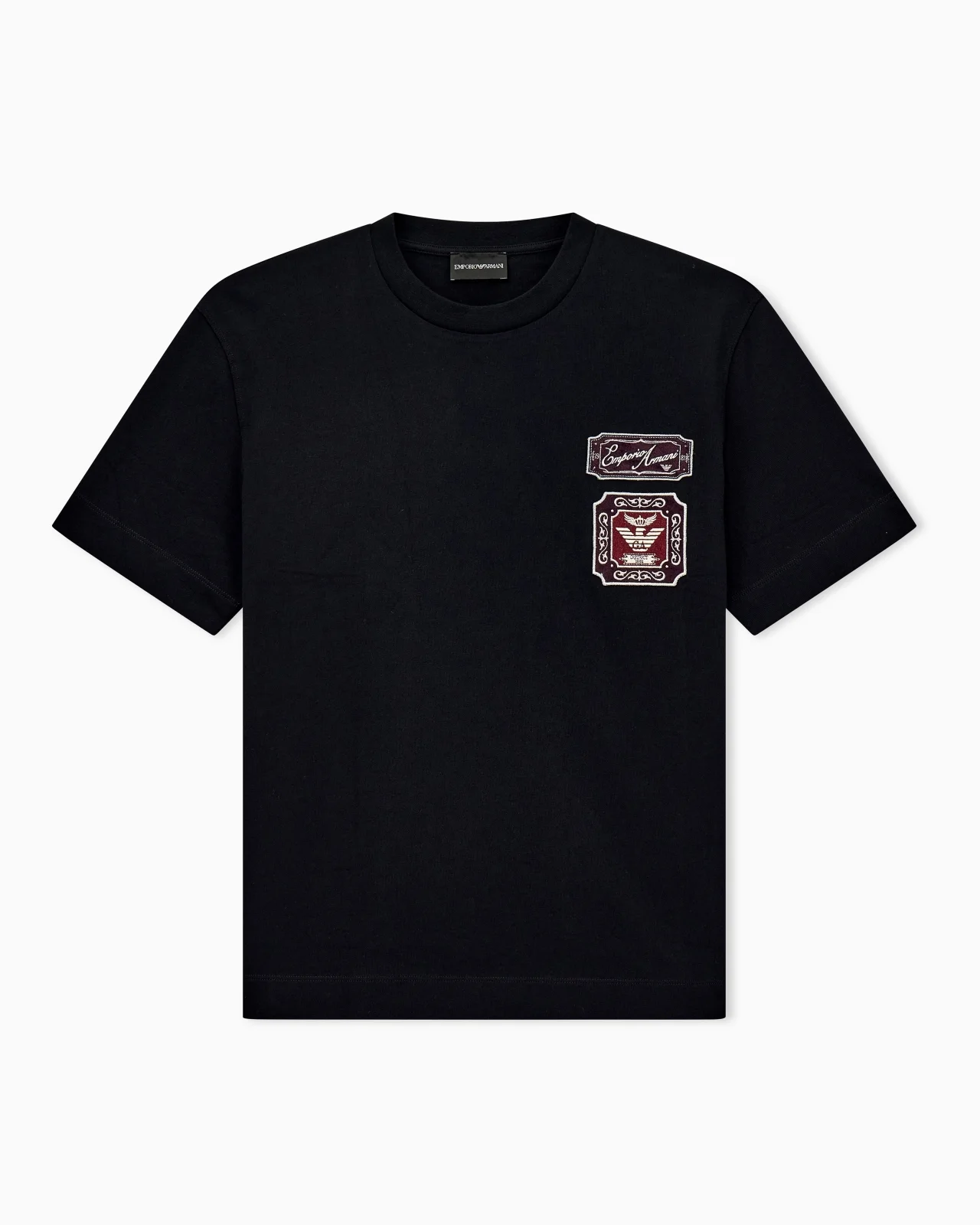 HEAVY JERSEY T-SHIRT WITH EMBROIDERED LOGO PATCH - 1