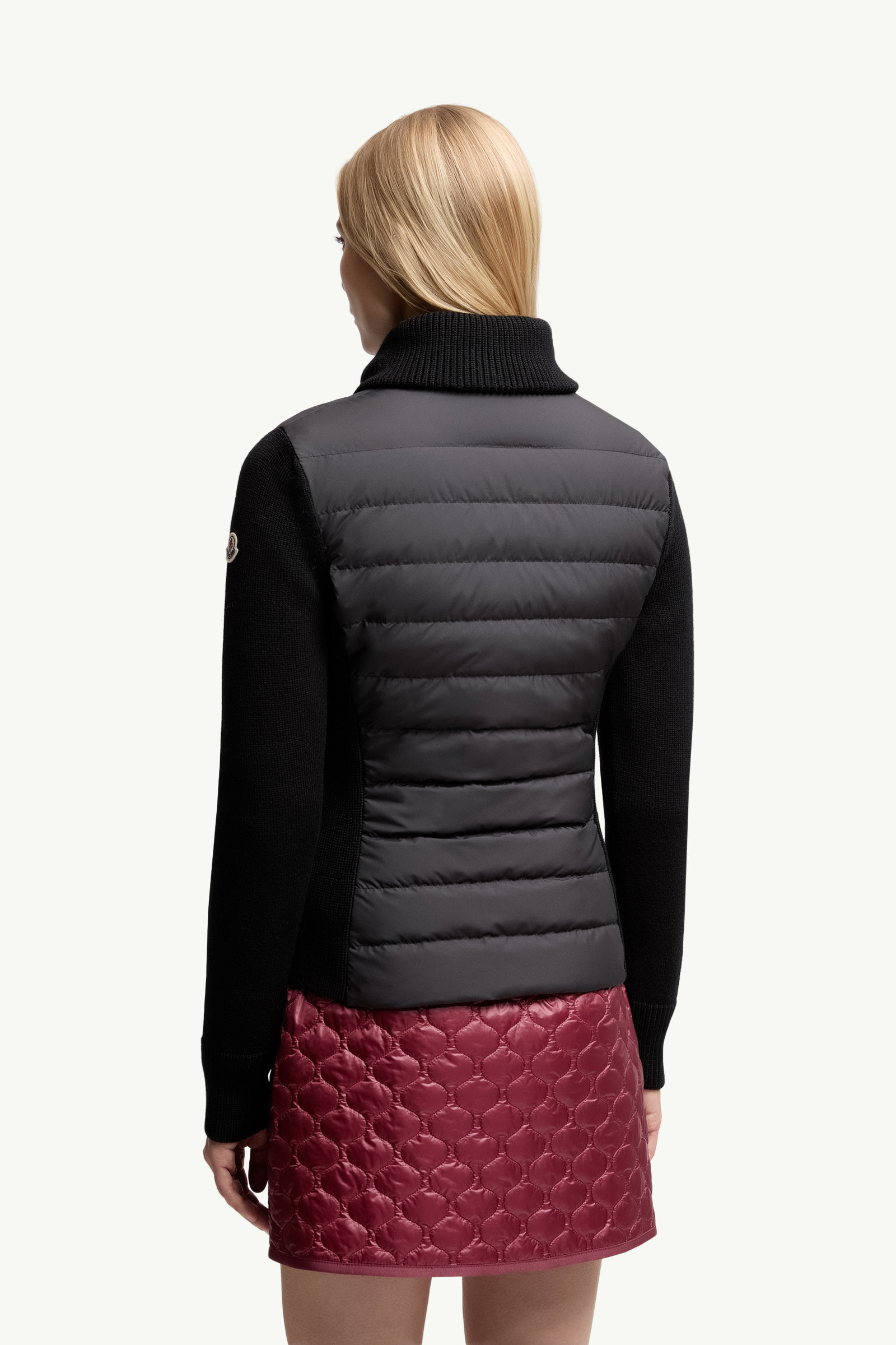 Padded Wool Zip-Up Cardigan - 5