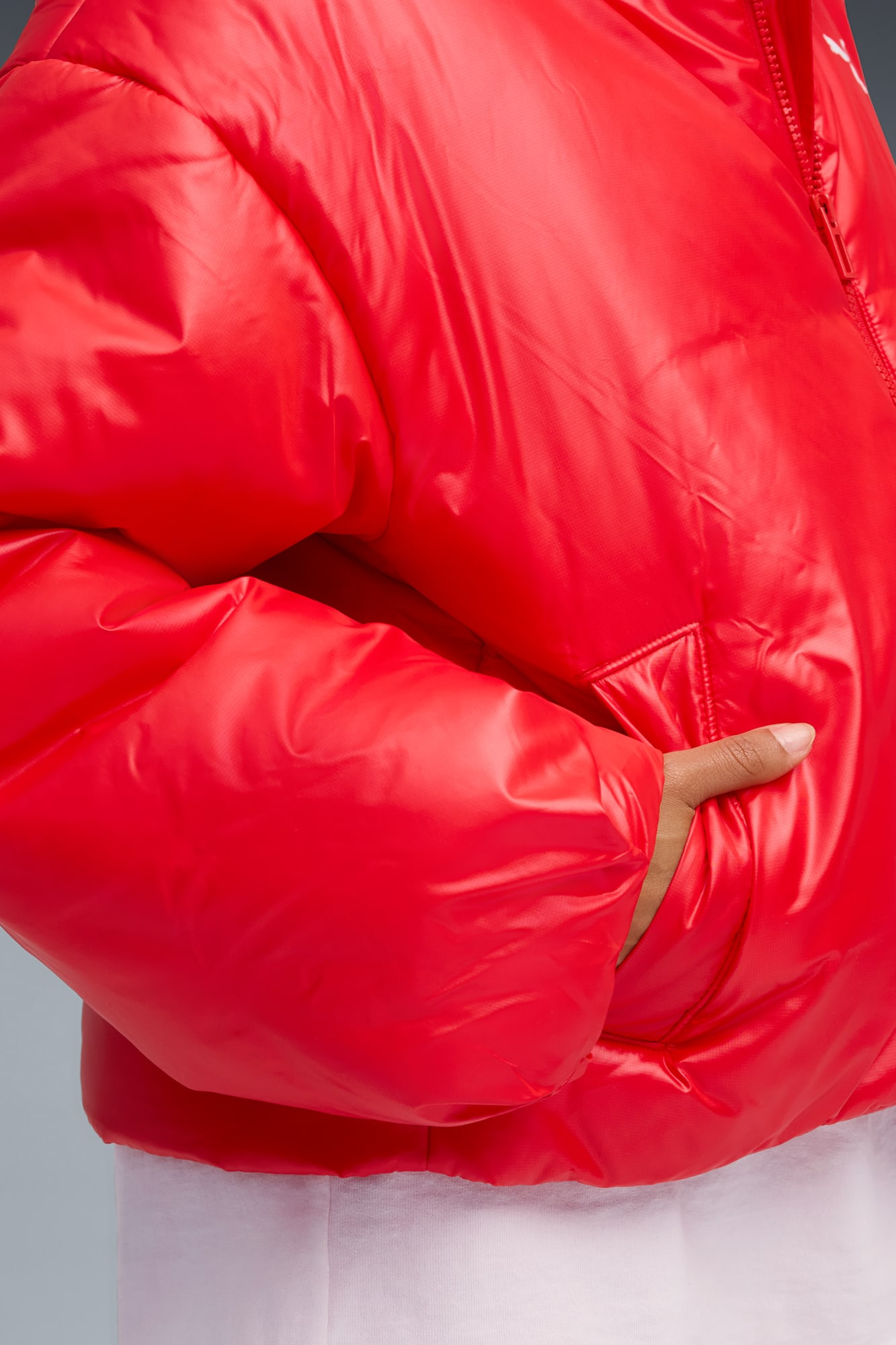 Shiny Hooded Padded Jacket Women - 7