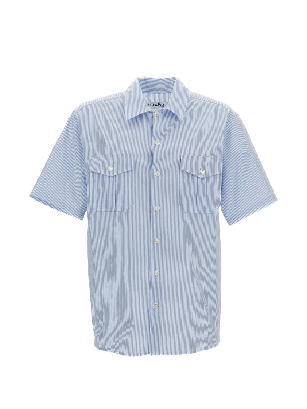 pinstripe chest-pocket shirt - 1
