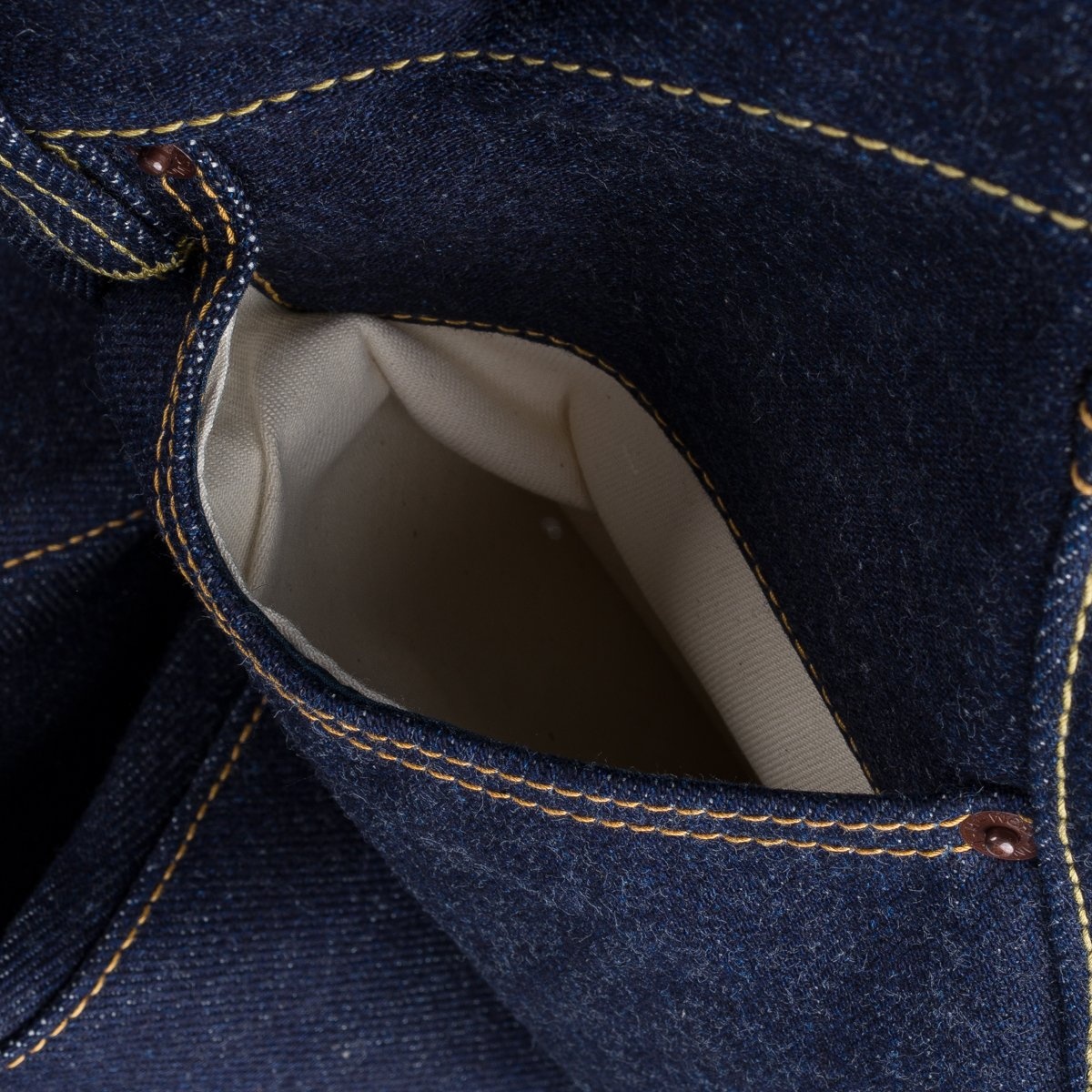 IH-666S-UHR 21/23oz Ultra Heavy Raw Selvedge Denim Slim Straight Indigo - 6