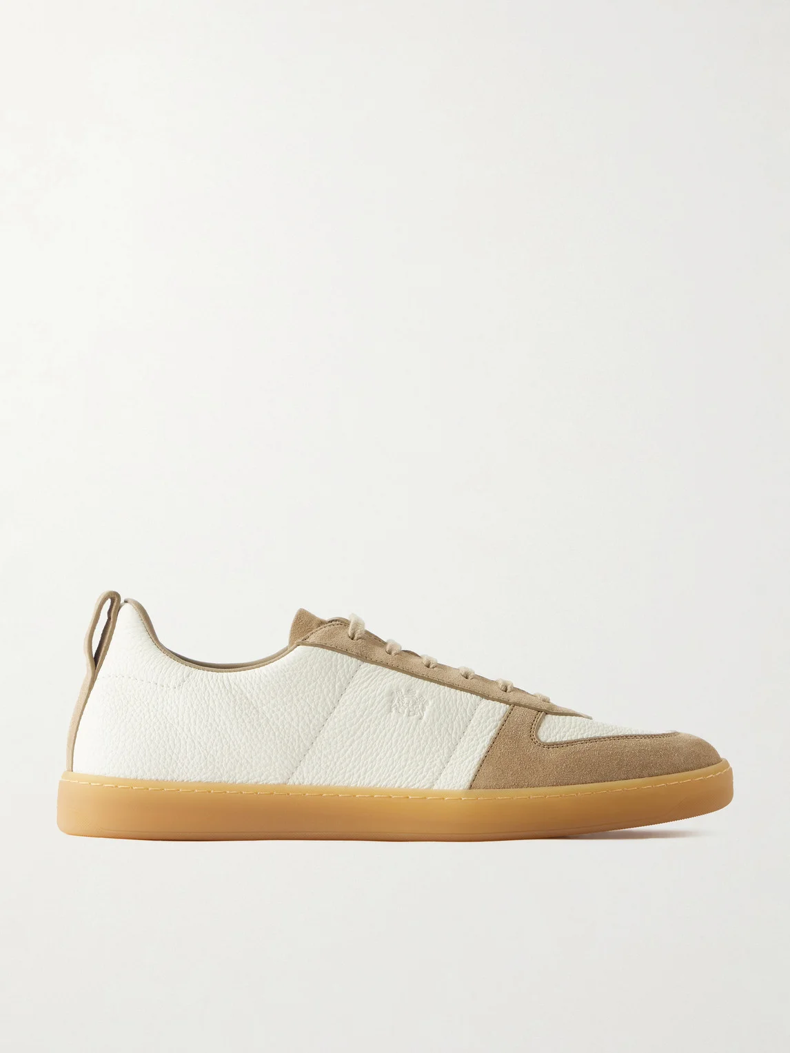 Repton Textured-Leather and Deerskin Sneakers - 1
