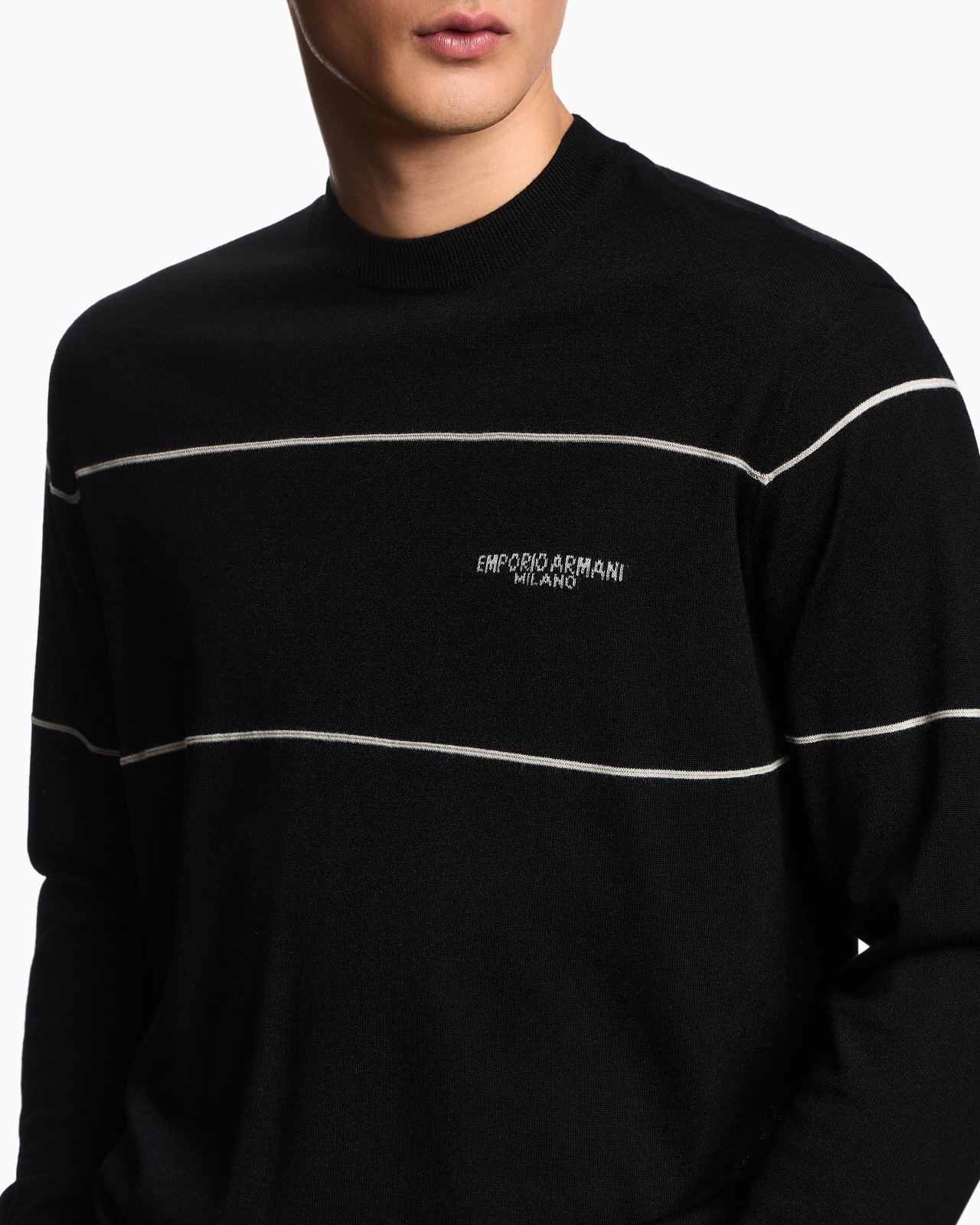 VIRGIN-WOOL JUMPER WITH JACQUARD LOGO - 5