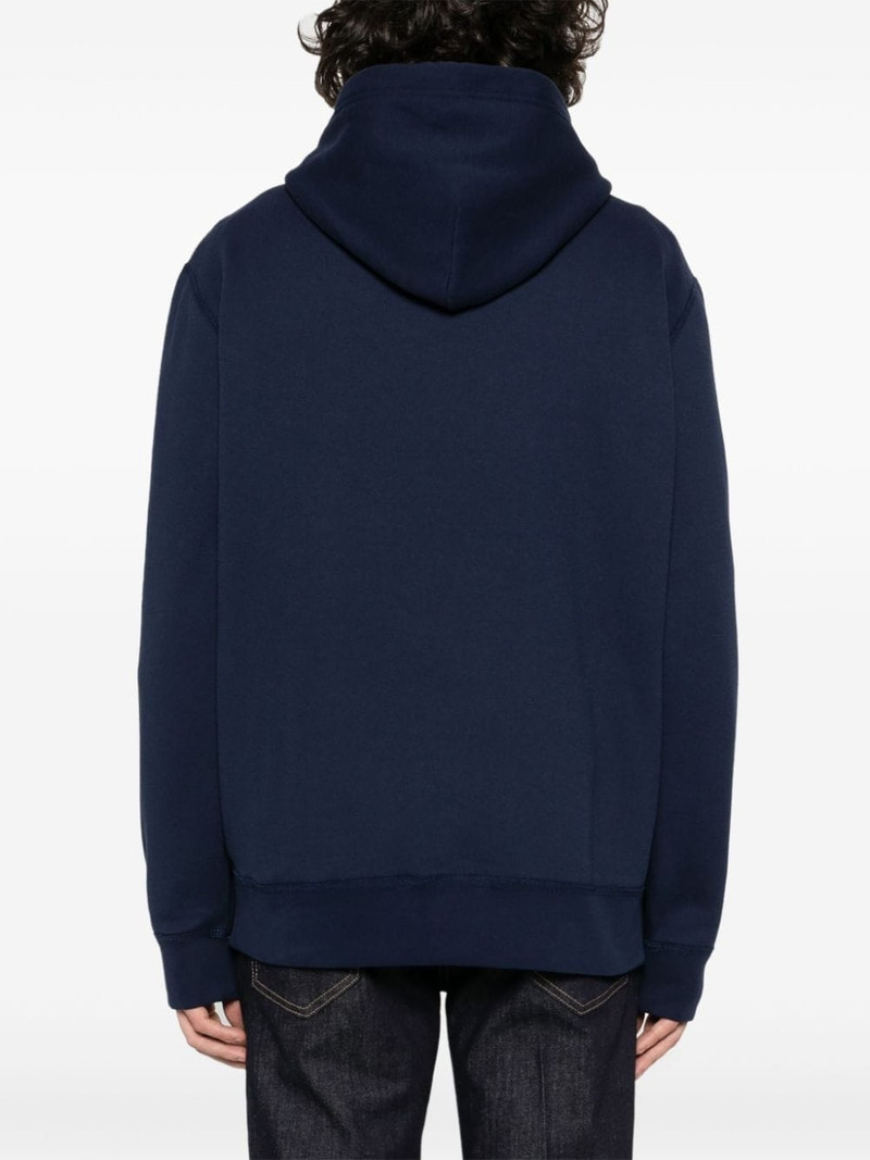 embroidered-logo hoodie 4
