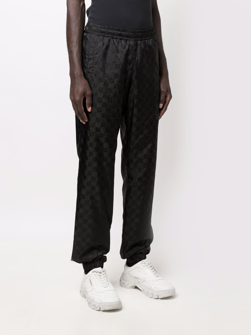 logo-monogram tapered joggers - 3