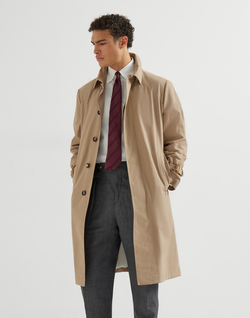 Water-resistant techno cotton gabardine outerwear 5