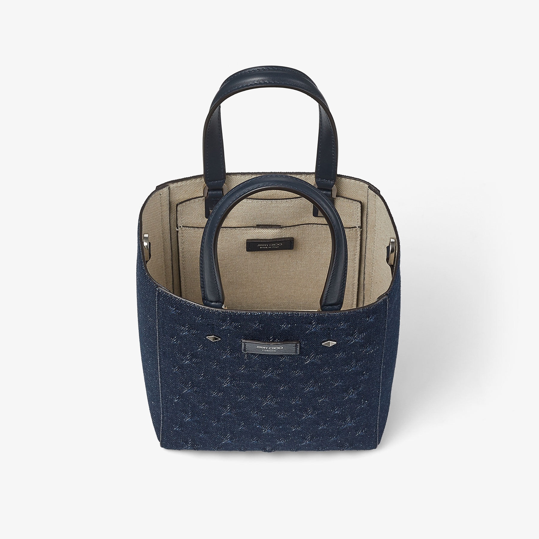 Lenny North-South S-M
Dark Denim Embossed Tote Bag - 4