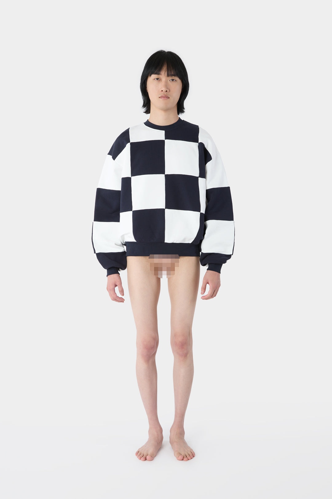 CREWNECK DAMA SWEATSHIRT / dark navy & white - 5