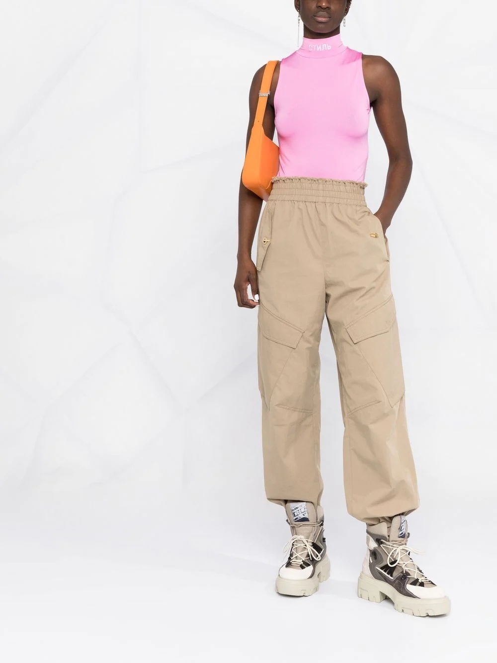 logo-patch sleeveless top - 3