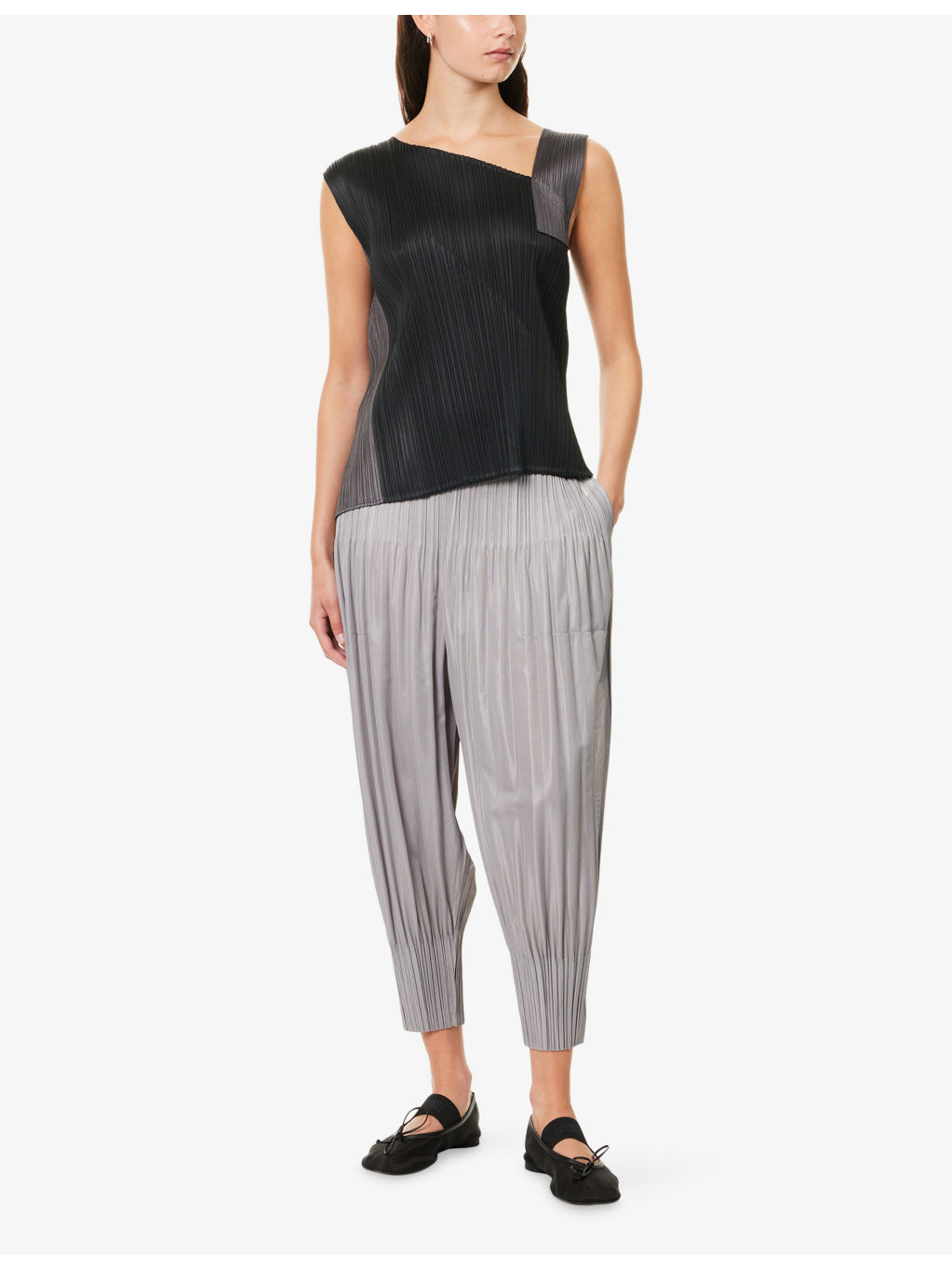 Pointe Asymmetric Woven Top - 2