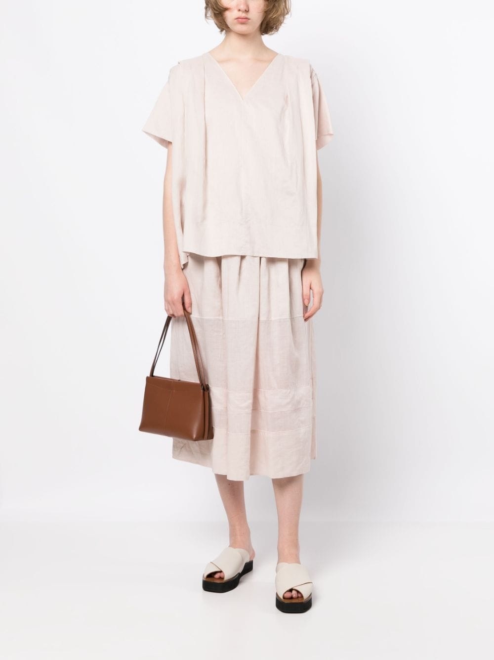 V-neck short-sleeved top - 2