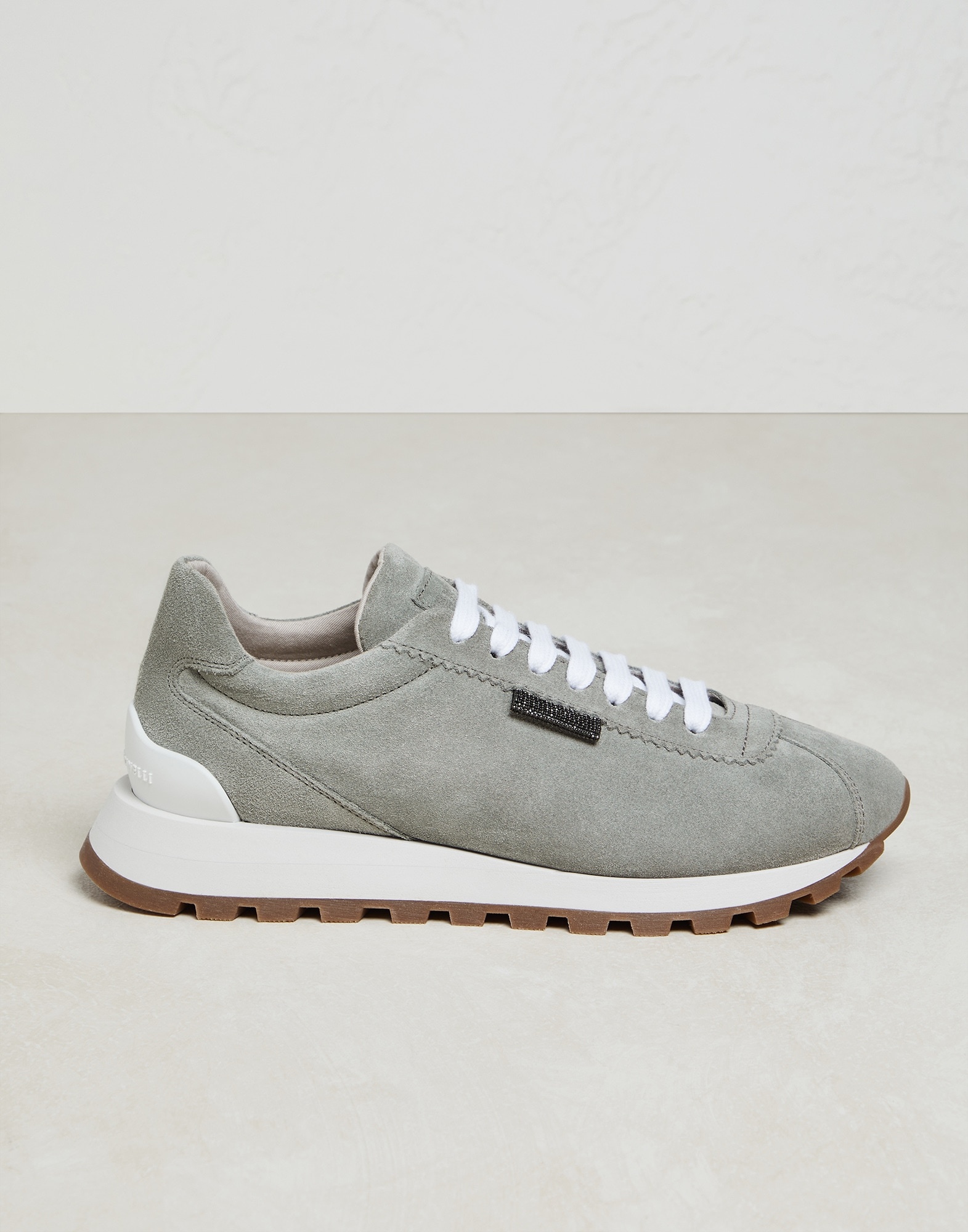 Suede runners with shiny tab - 1