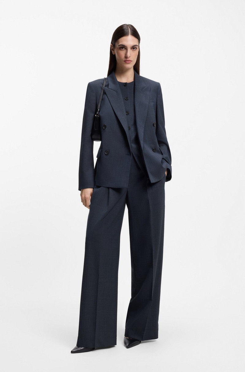 BOSS REGULAR-FIT BLAZER IN MELANGE VIRGIN WOOL outlook