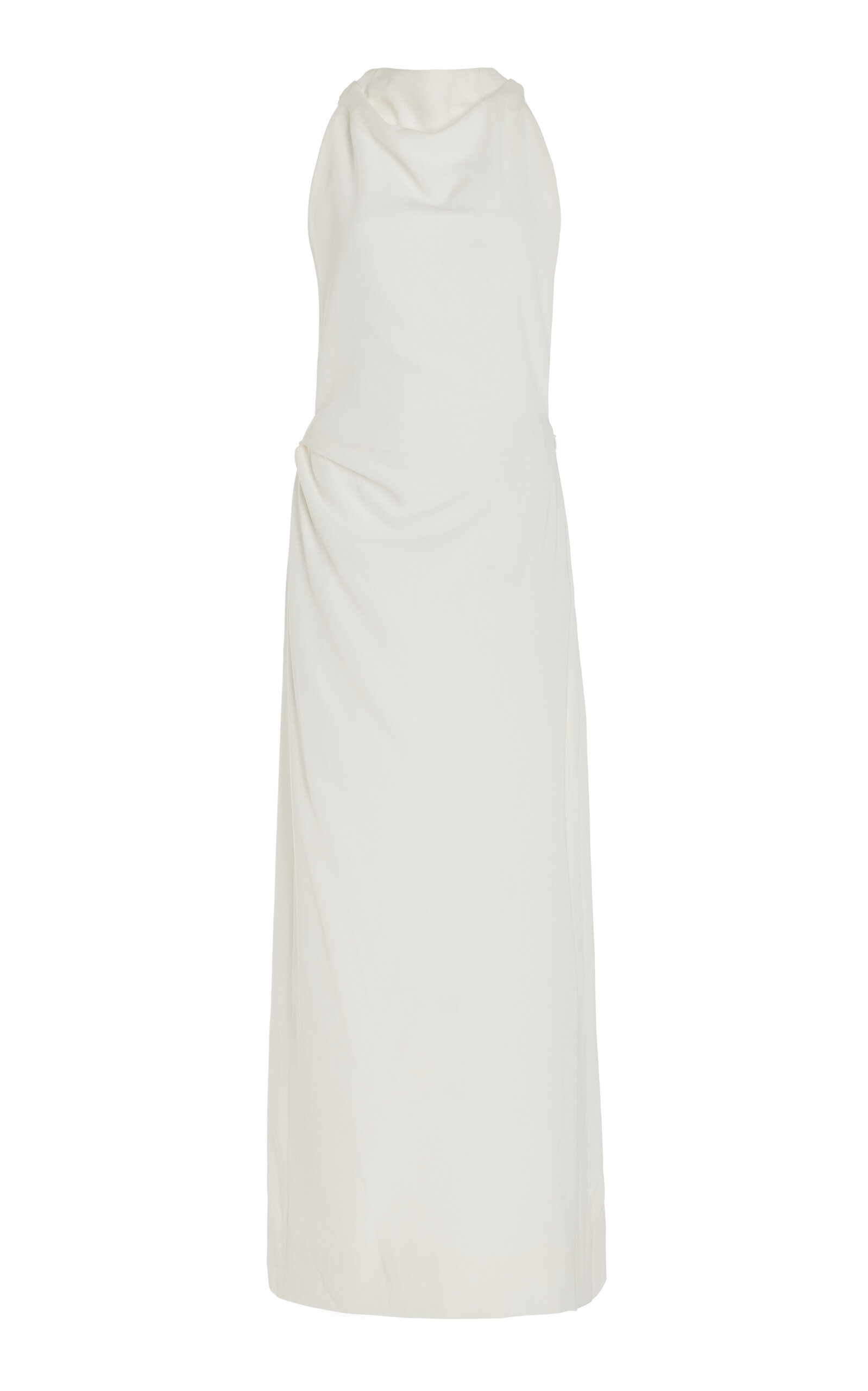 Faye Twist-Back Matte-Crepe Maxi Dress white - 1