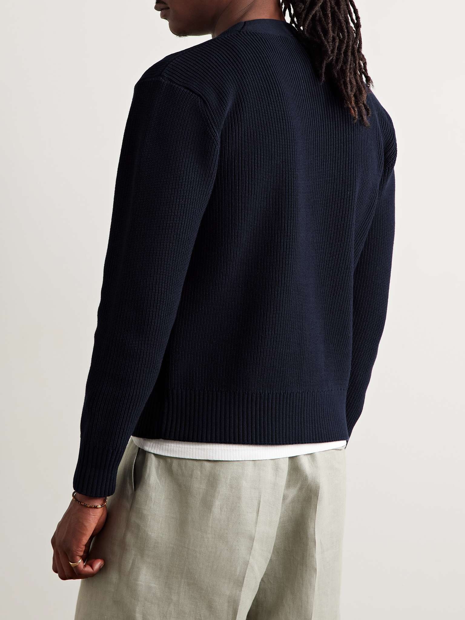 Ribbed Cotton Cardigan - 3