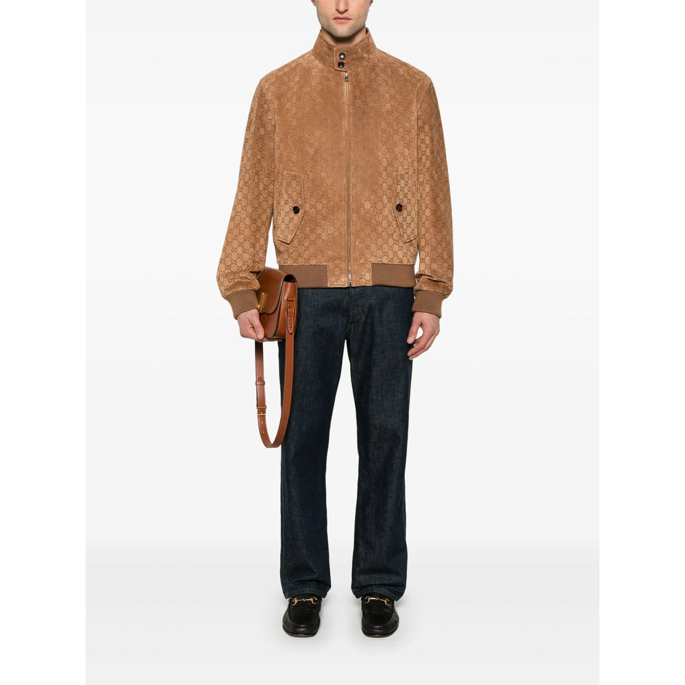 Gucci Brown Jackets - Leather Jackets Men - 4