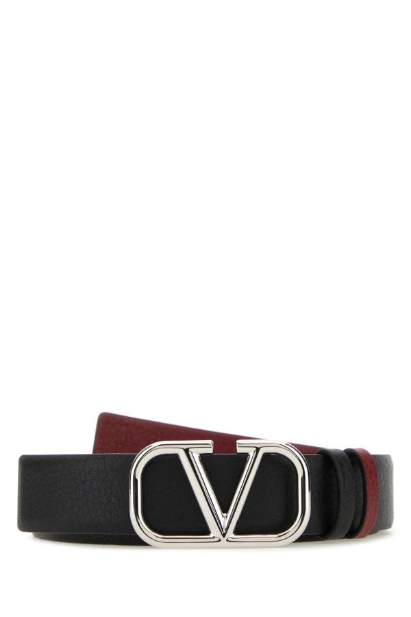 Valentino Garavani Men's Vlogo Signature Reversible Elk-Print Belt