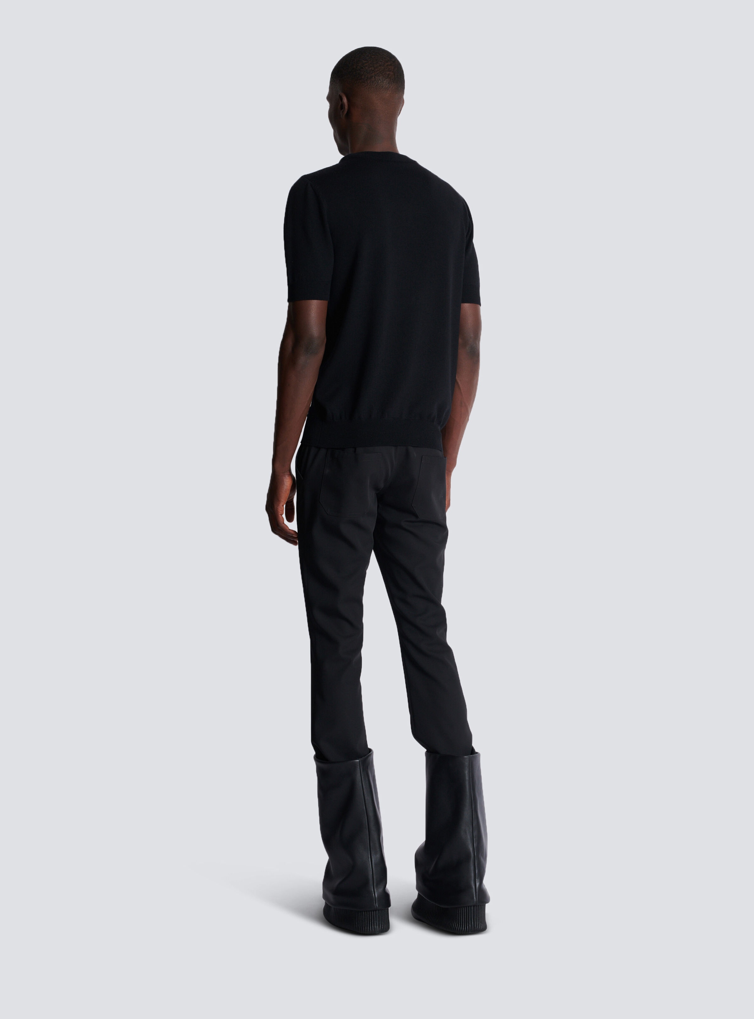 Knit T-shirt with two collars - 4