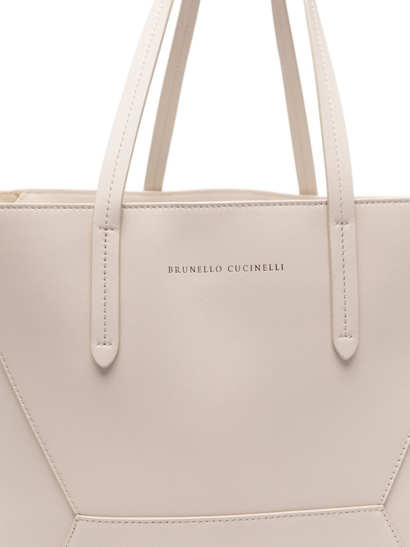 BC Duo geometric leather tote bag 4