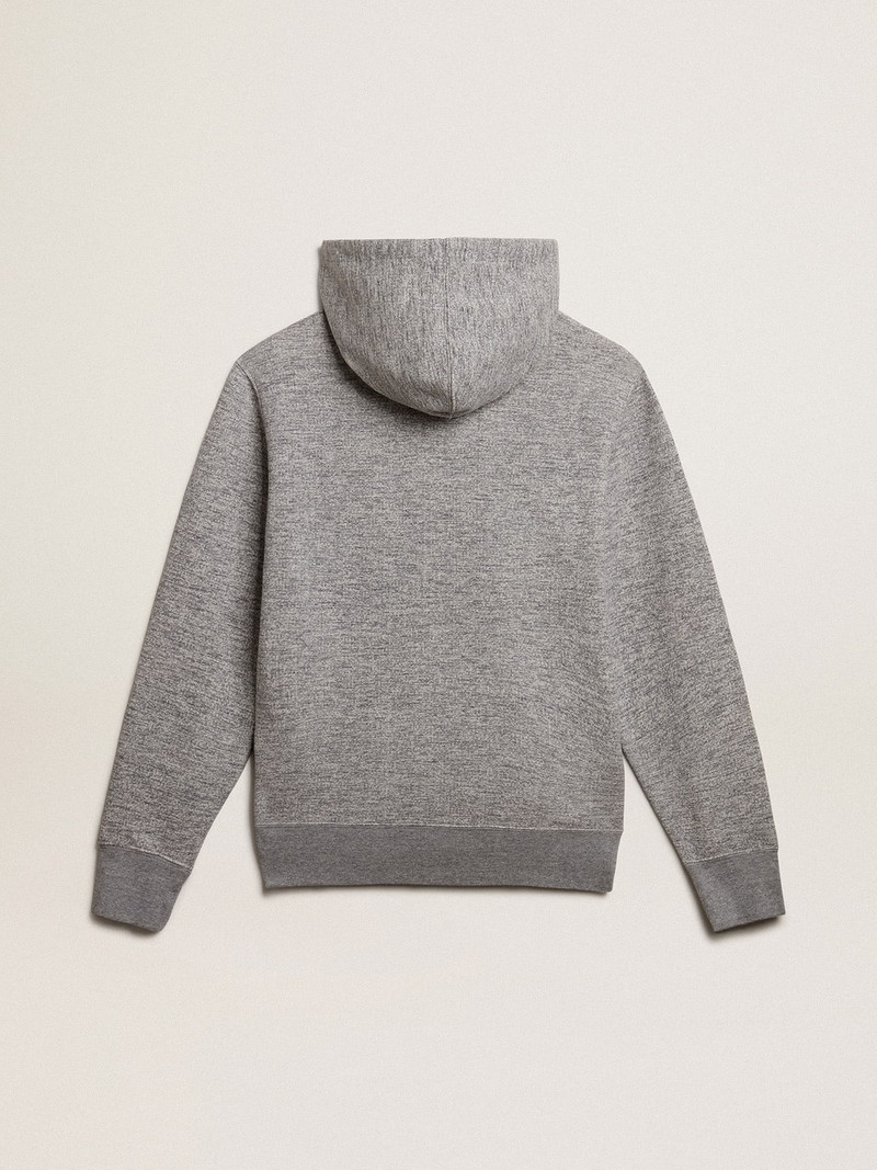 Gray hooded sweatshirt with front pocket 5