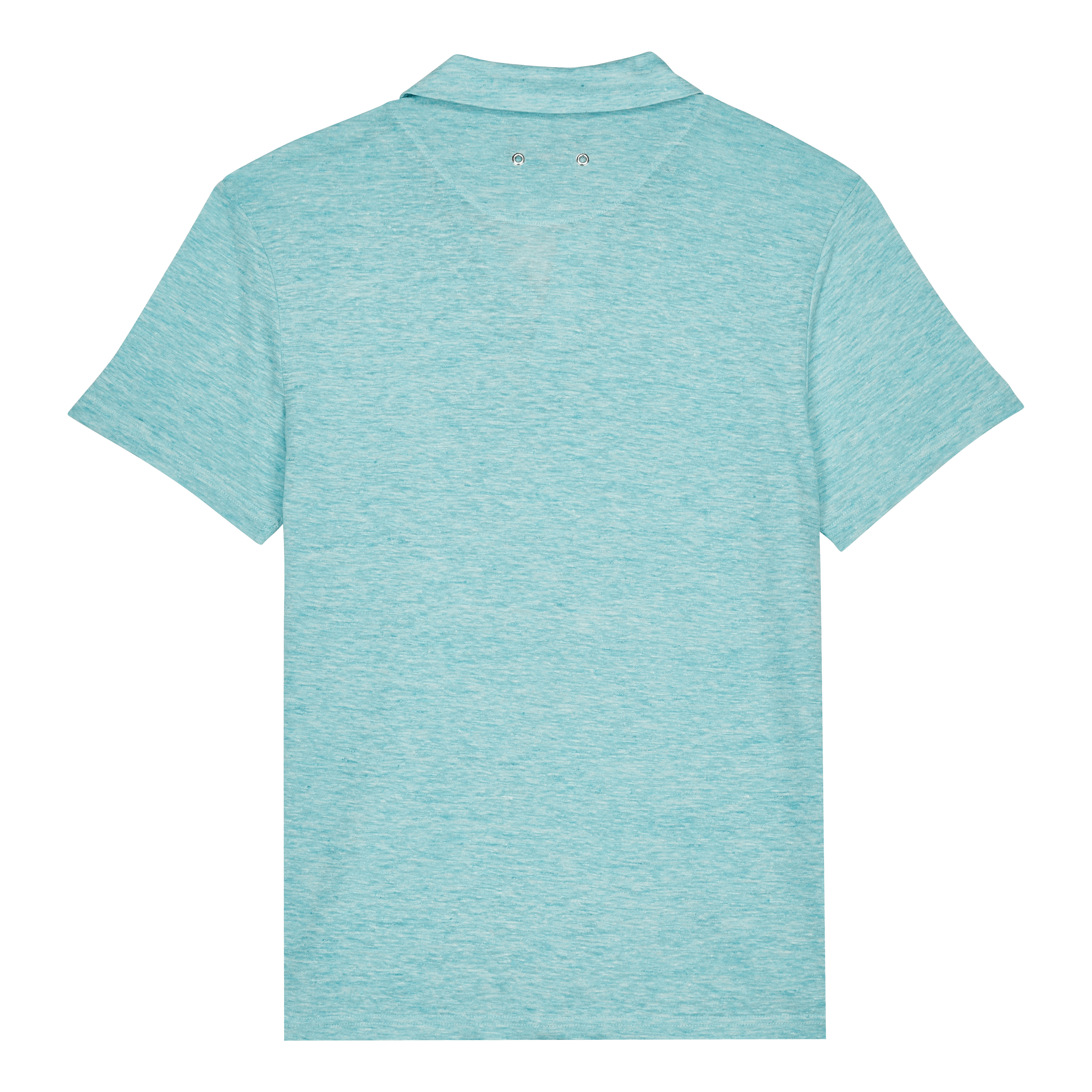Men Linen Jersey Polo Shirt Solid - 2