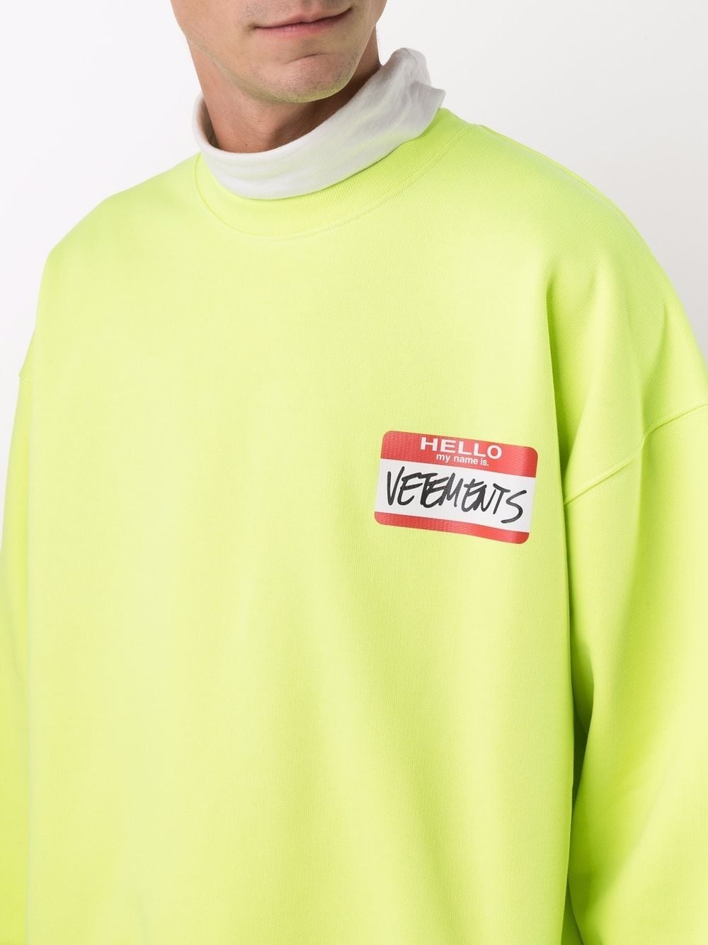 Name Tag-print cotton sweatshirt - 6